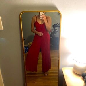 Free People Red Jumpsuit